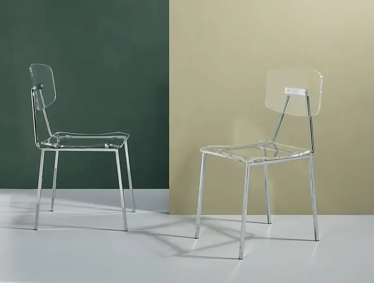Hamdin II Clear Side Chair, Set of 2