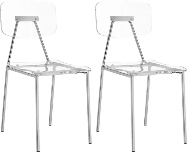 Hamdin II Clear Side Chair, Set of 2