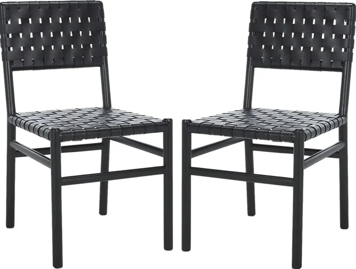 Stelbury Black Side Chairs, Set of 2