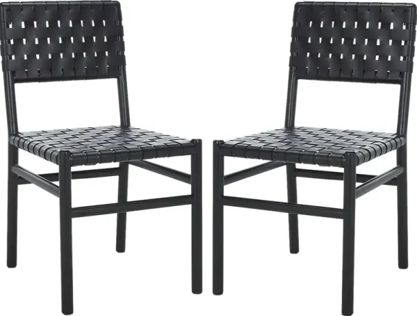 Stelbury Black Side Chairs, Set of 2