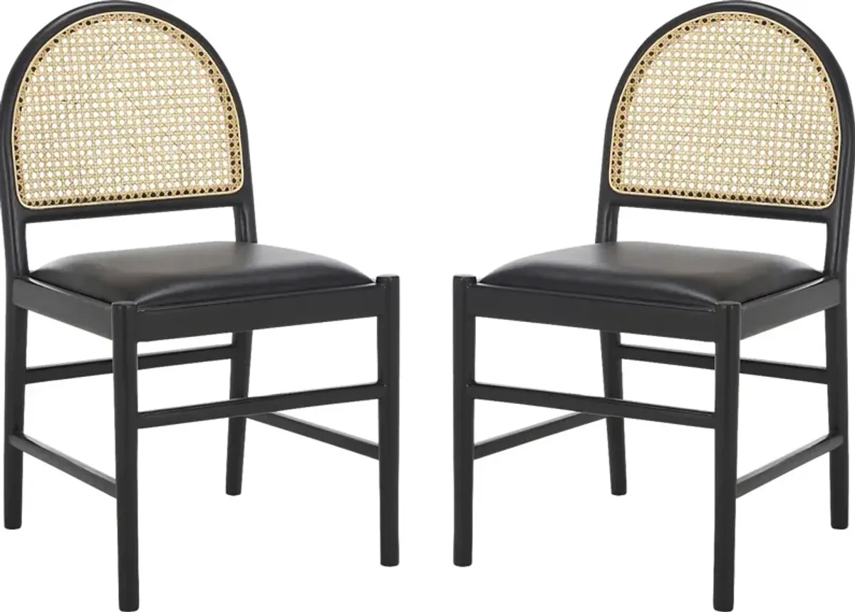 Laacad Black Side Chairs, Set of 2