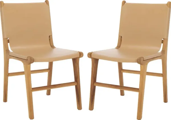 Sunlants Tan Side Chairs, Set of 2