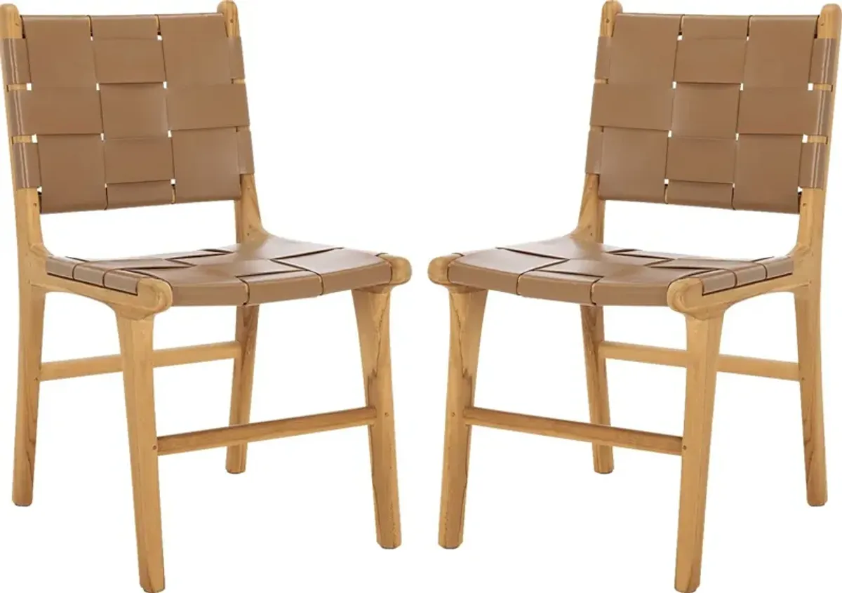 Givernola Brown Side Chairs, Set of 2