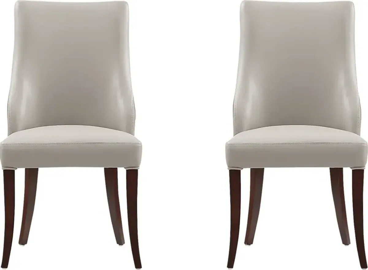 Herbcloud Light Gray Dining Chair, Set of 2