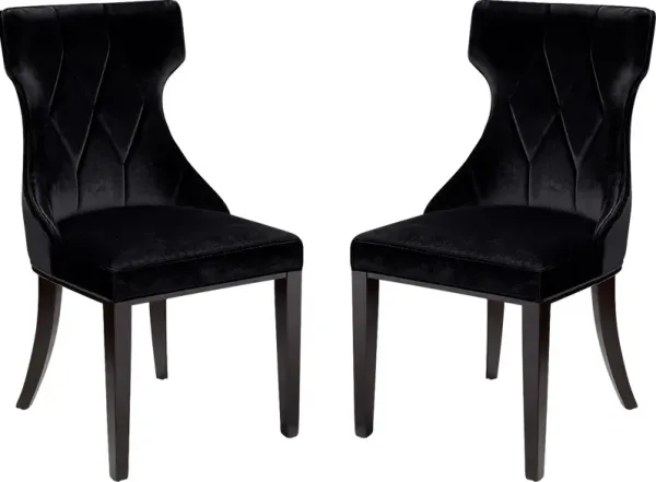 Worlddale Black Side Chair, Set of 2