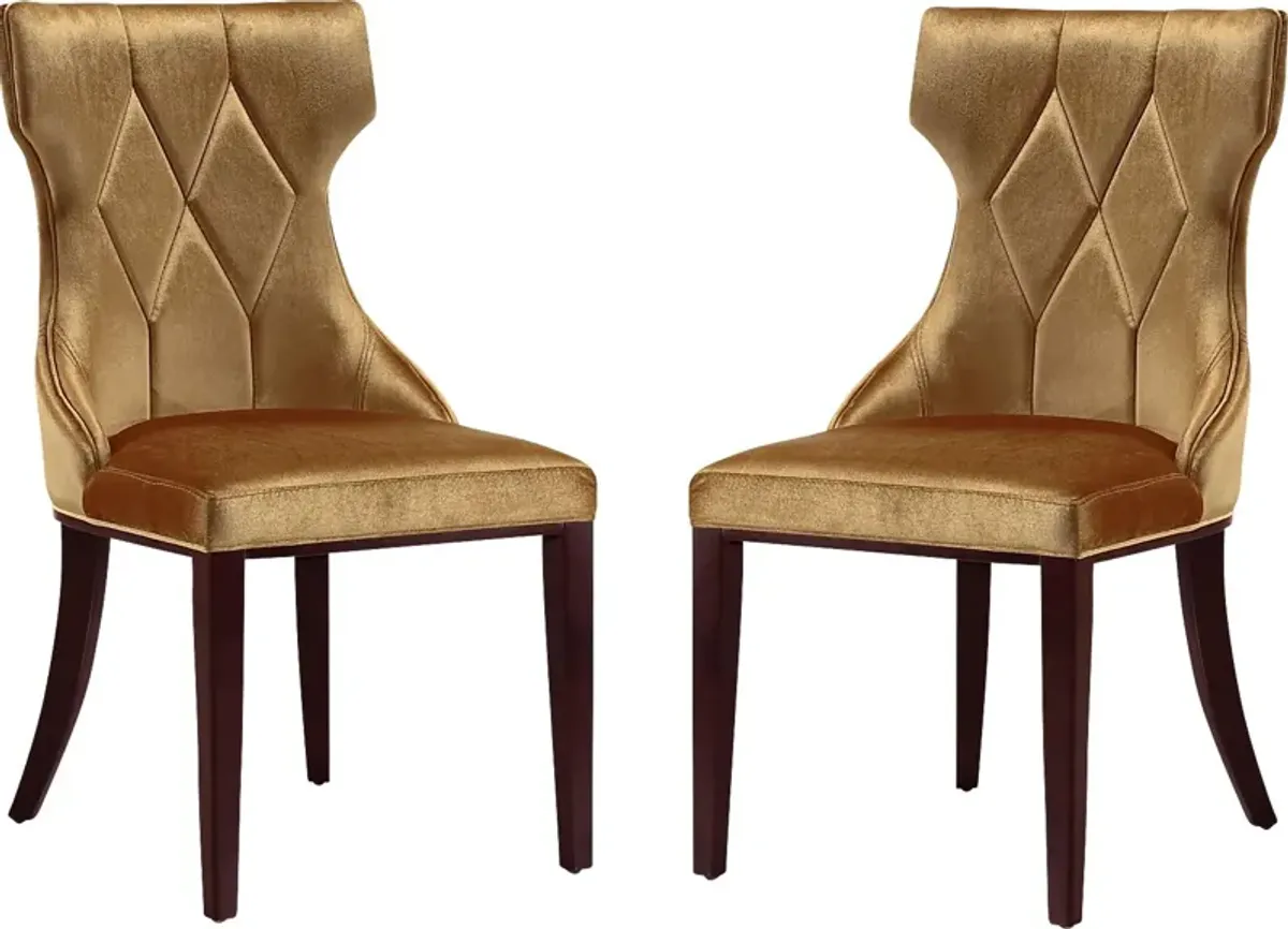 Worlddale Gold Side Chair, Set of 2