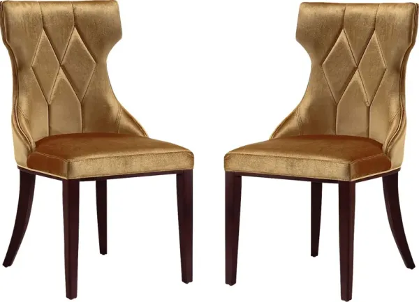 Worlddale Gold Side Chair, Set of 2