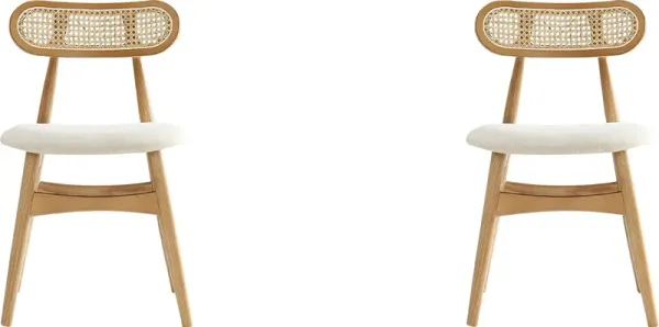 Crowex Natural Side Chair, Set of 2