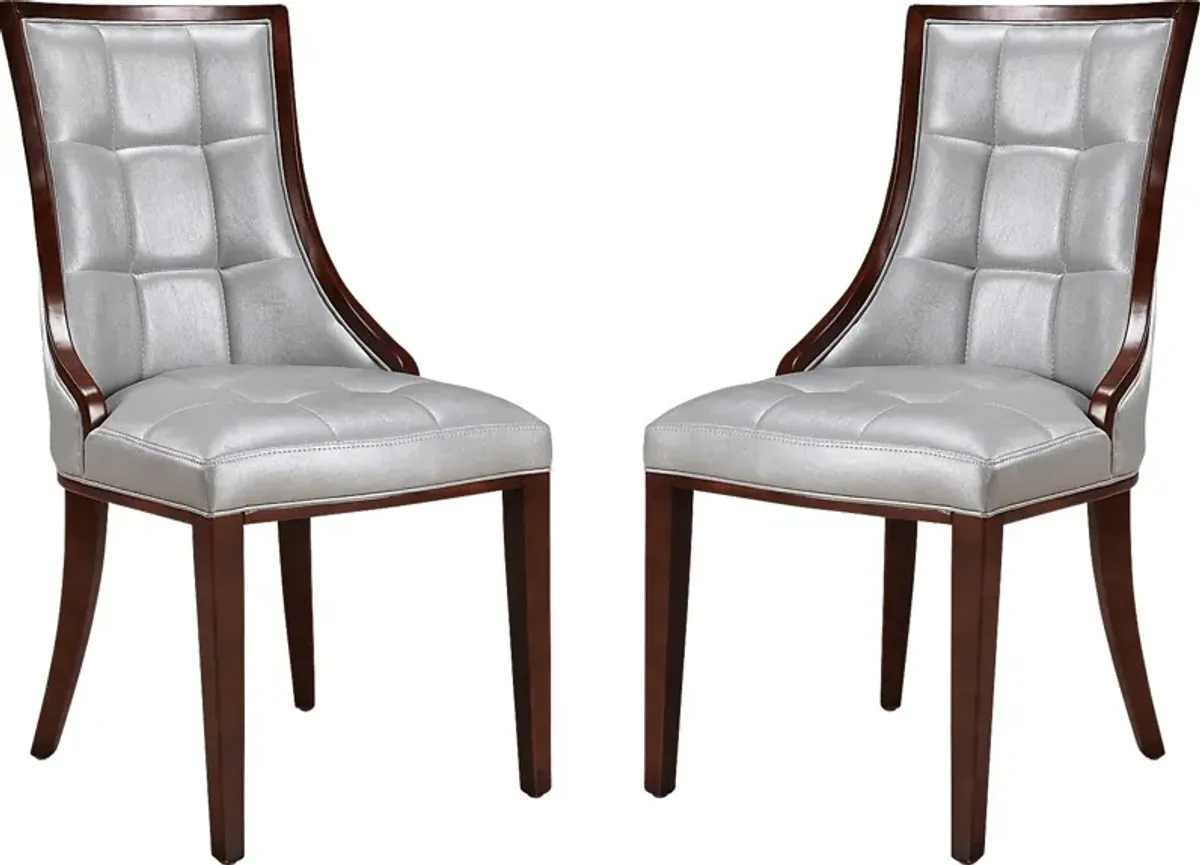 Cahabay Silver Side Chair, Set of 2