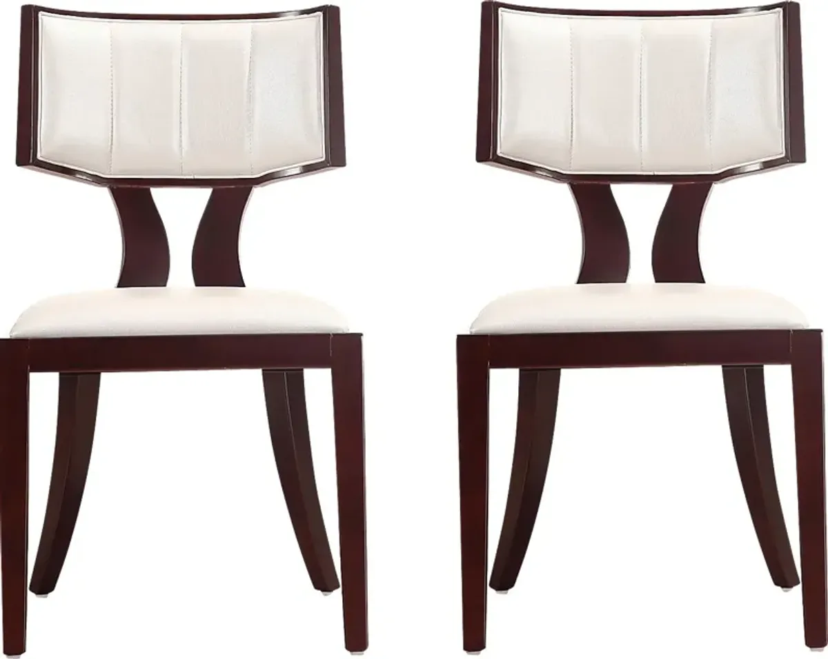 Bullnite White Side Chair, Set of 2
