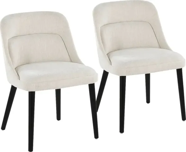 Zifra Cream Side Chair, Set of 2