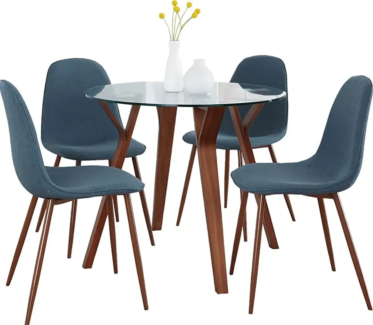 Wrenfrew I Dark Blue 5 Pc Dining Set