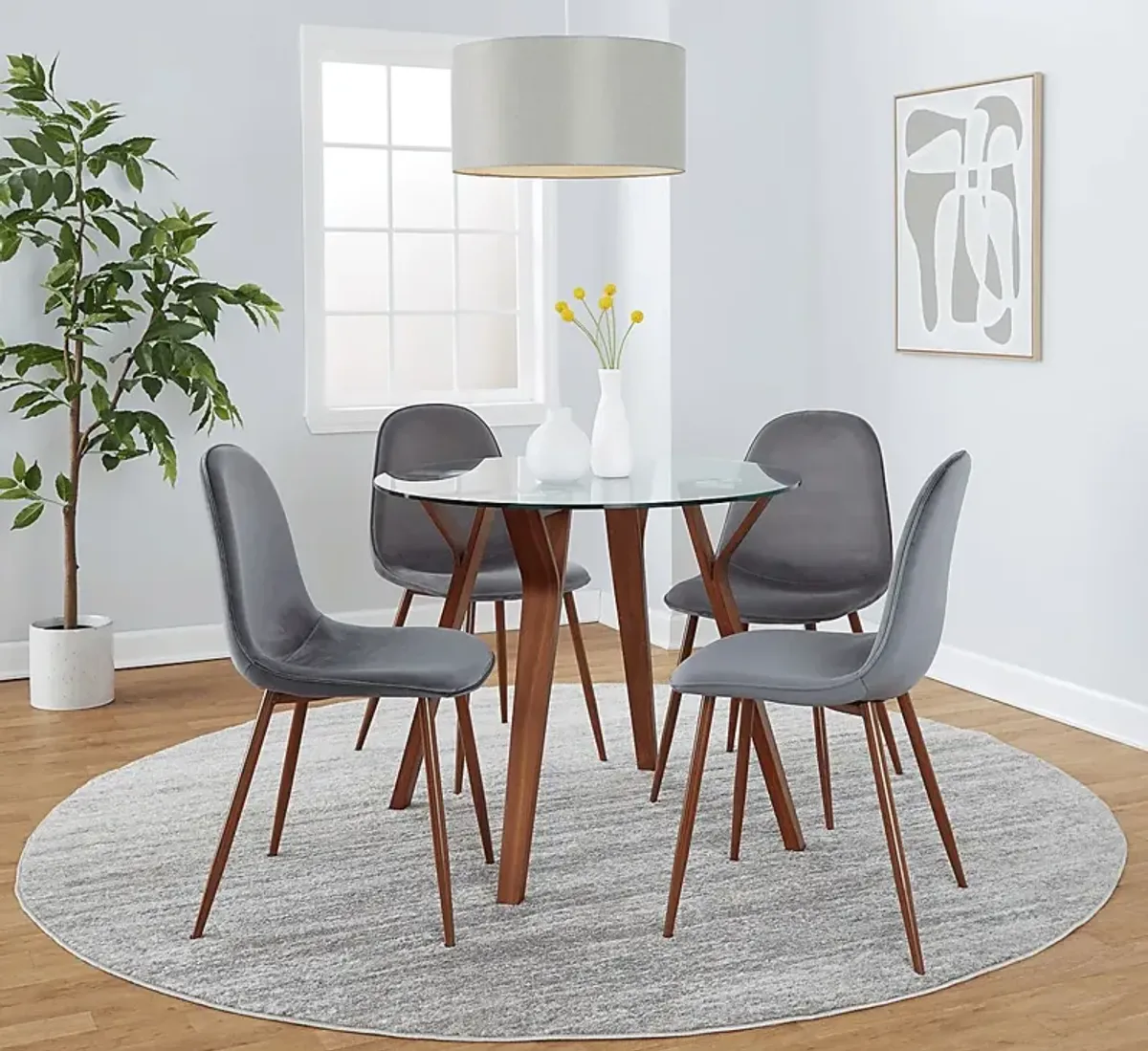 Wrenfrew I Gray 5 Pc Dining Set