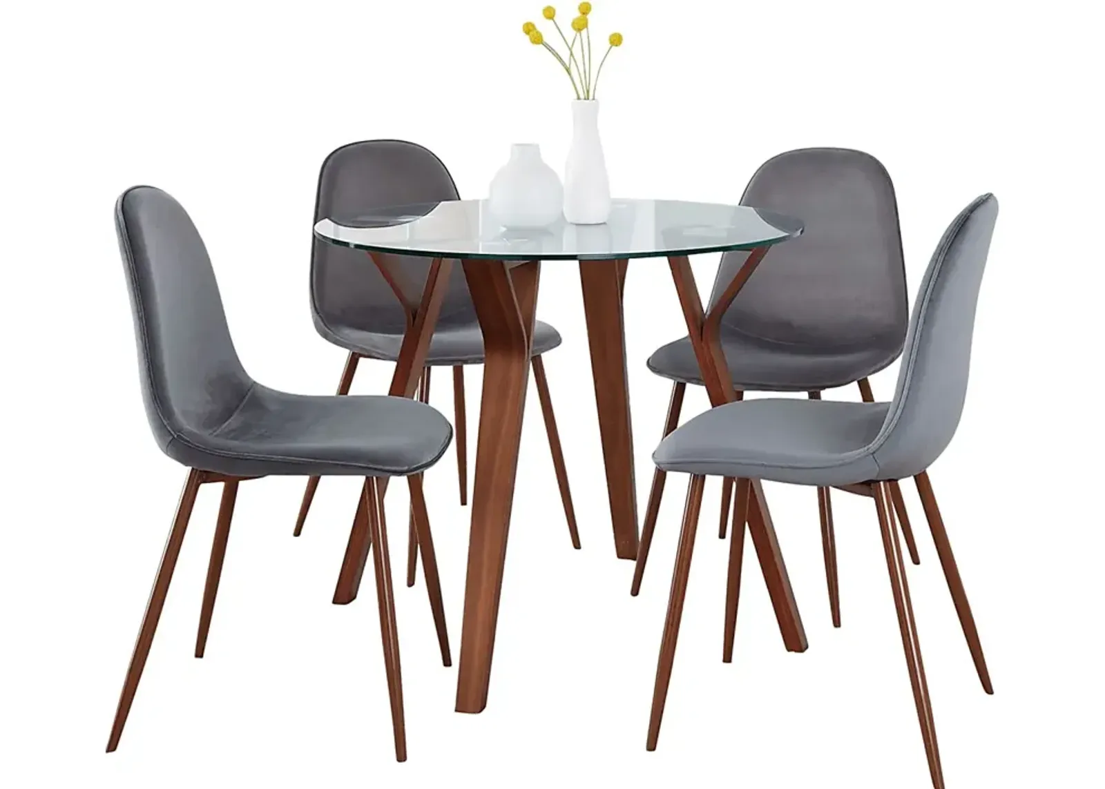 Wrenfrew I Gray 5 Pc Dining Set