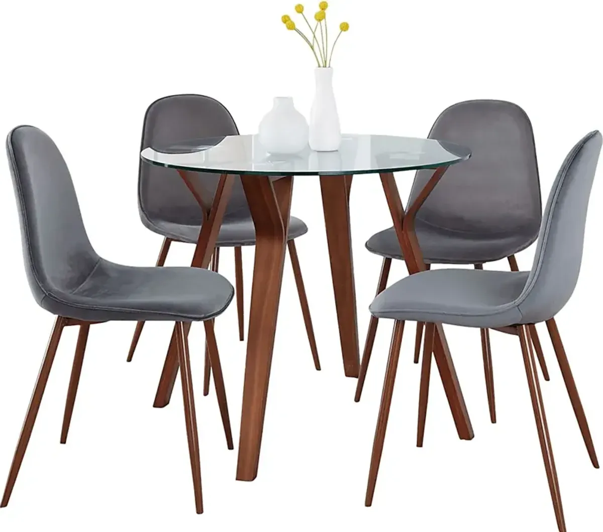 Wrenfrew I Gray 5 Pc Dining Set