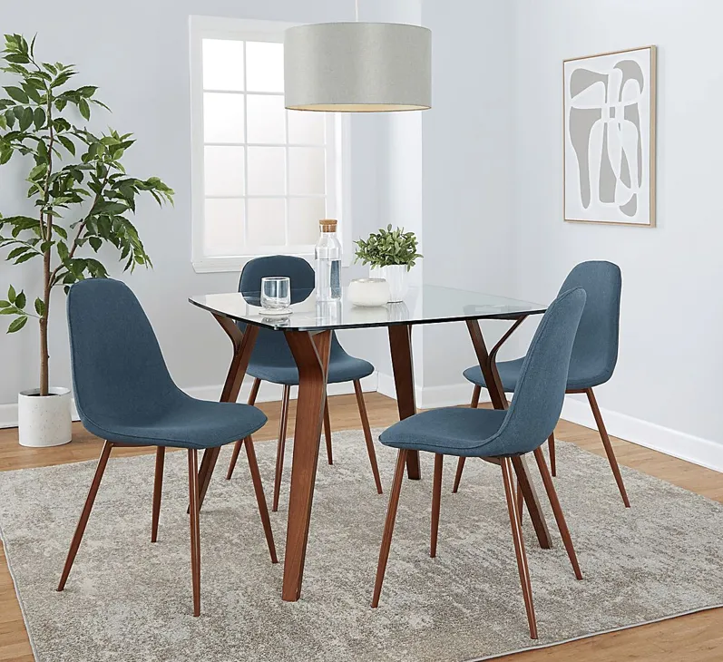 Wrenfrew II Dark Blue 5 Pc Dining Set