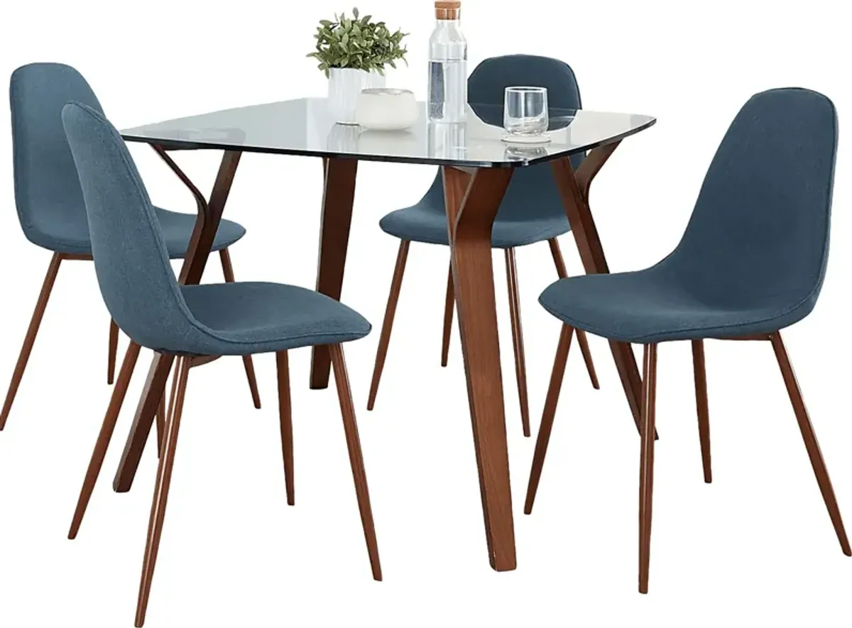 Wrenfrew II Dark Blue 5 Pc Dining Set