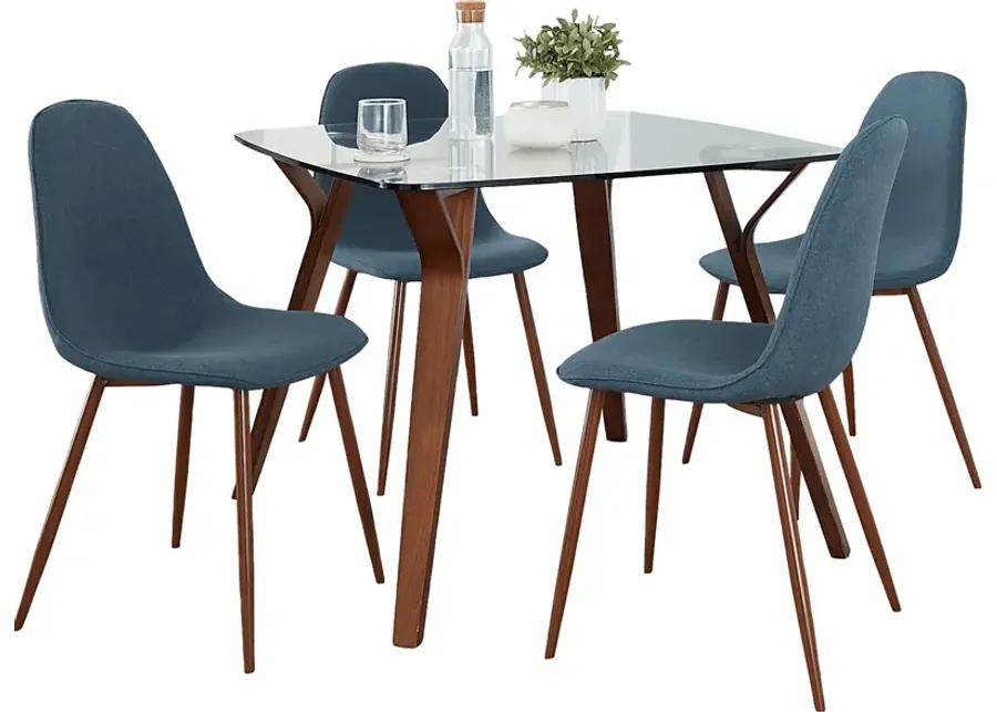 Wrenfrew II Dark Blue 5 Pc Dining Set