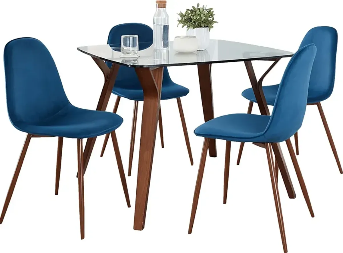 Wrenfrew II Blue 5 Pc Dining Set