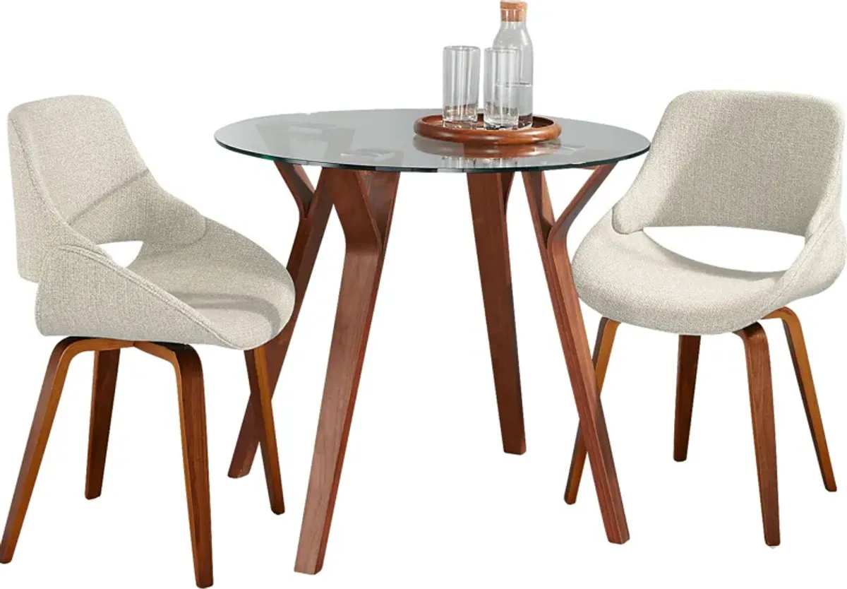 Wanay Cream 3 Pc Dining Set