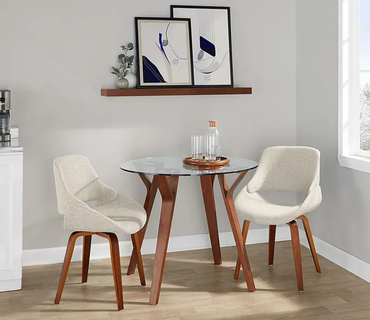 Wanay Cream 3 Pc Dining Set