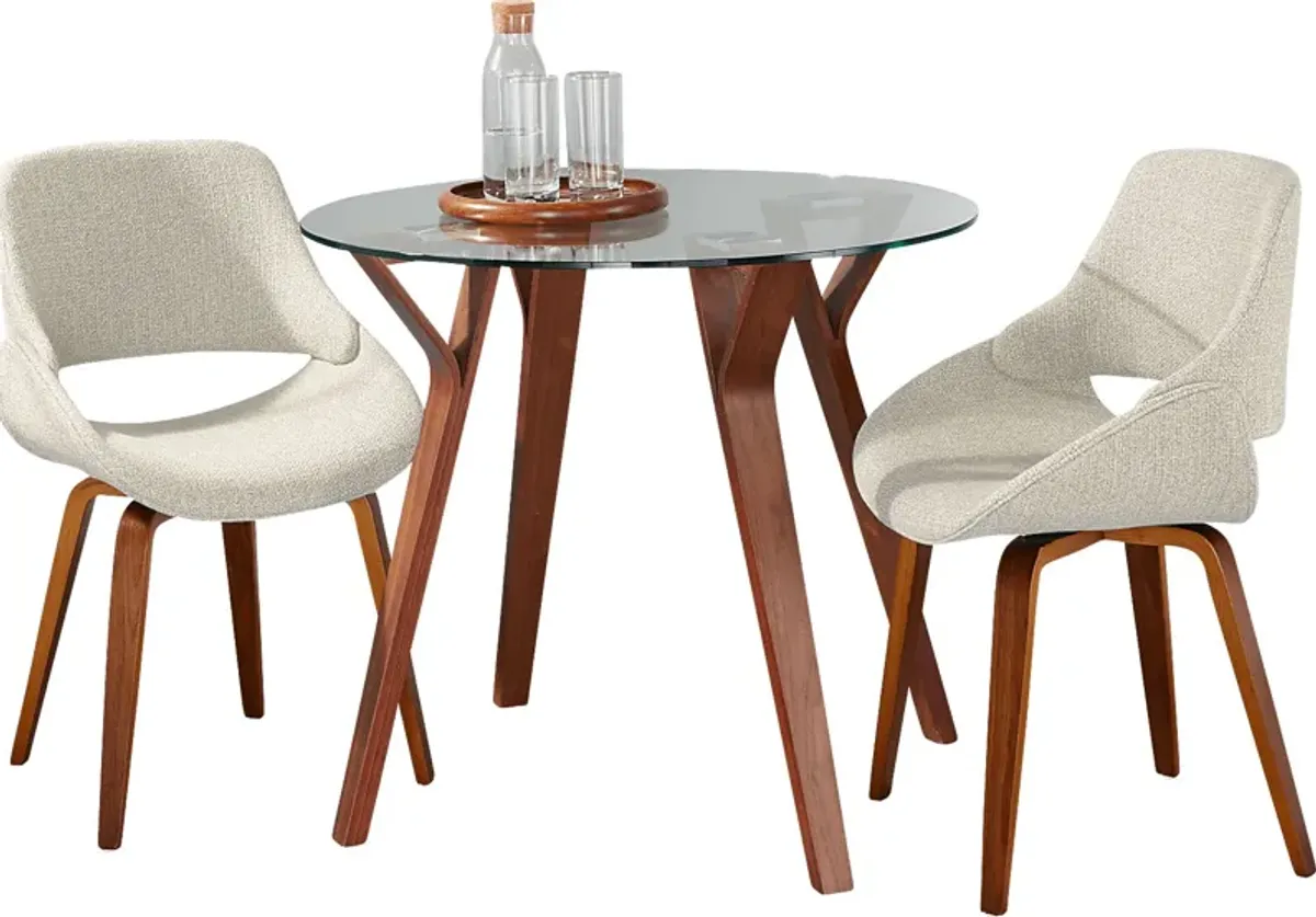 Wanay Cream 3 Pc Dining Set