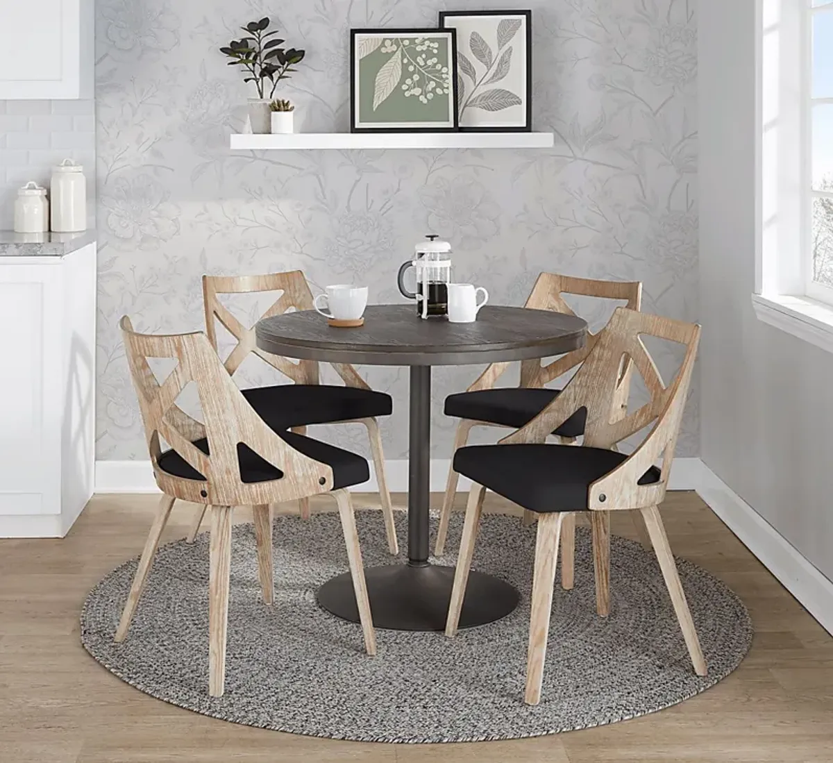 Dyme I Charcoal 5 Pc Dining Set