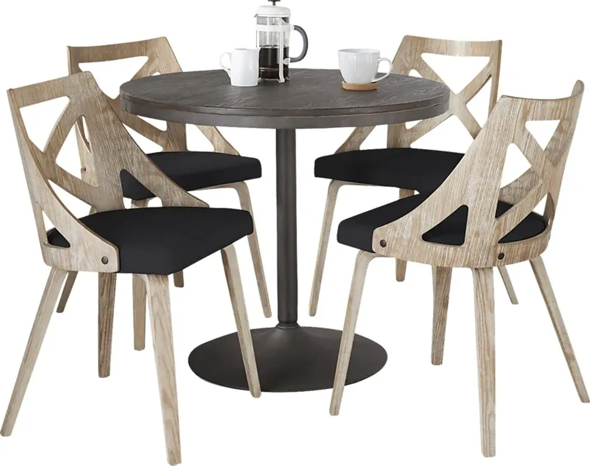 Dyme I Charcoal 5 Pc Dining Set