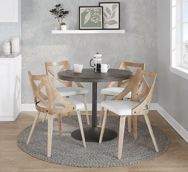 Dyme I Cream 5 Pc Dining Set