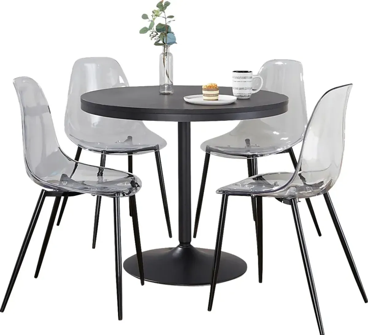 Cayke Clear 5 Pc Dining Set