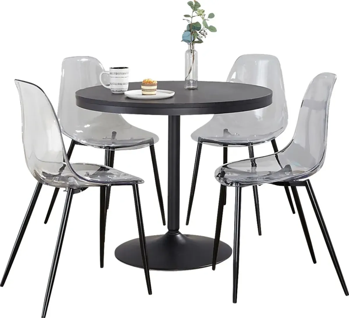 Cayke Clear 5 Pc Dining Set