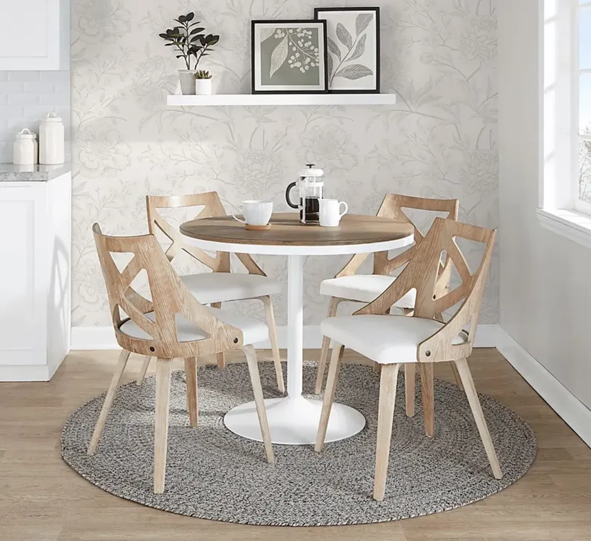 Dyme II Cream 5 Pc Dining Set