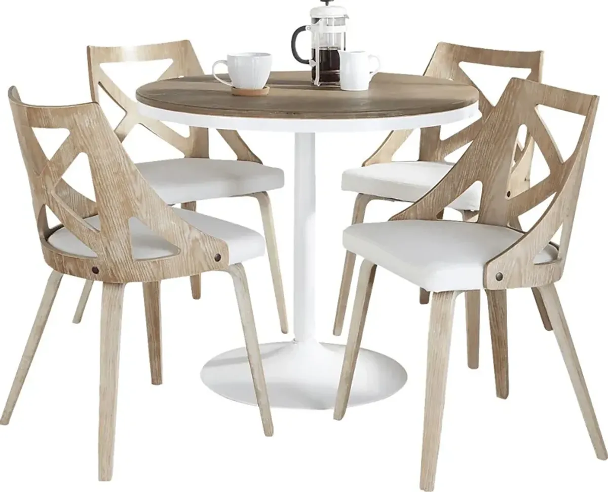 Dyme II Cream 5 Pc Dining Set