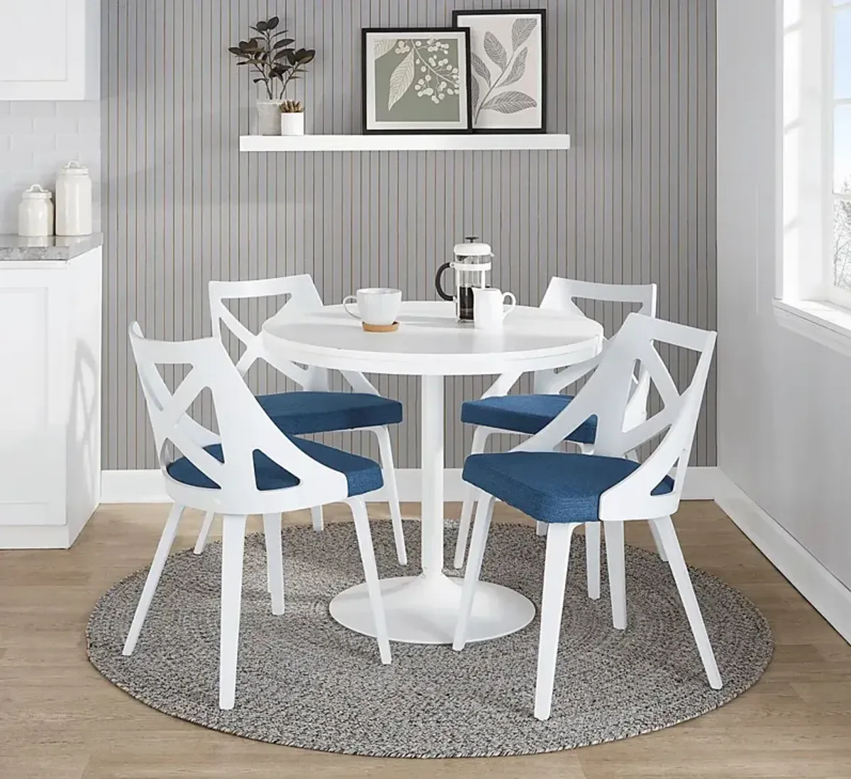 Dyme III Blue 5 Pc Dining Set