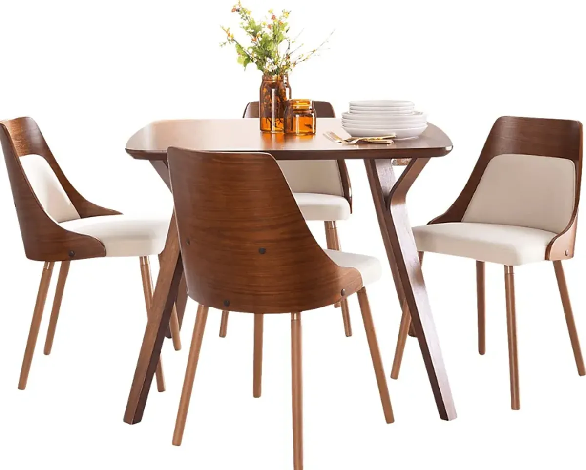 Loung I Cream 5 Pc Dining Set