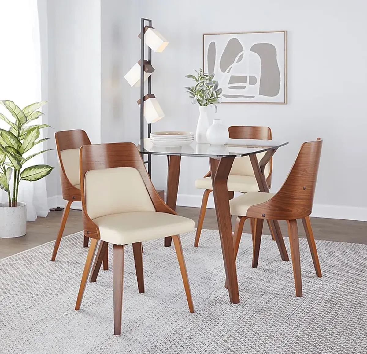 Loung II Cream 5 Pc Dining Set