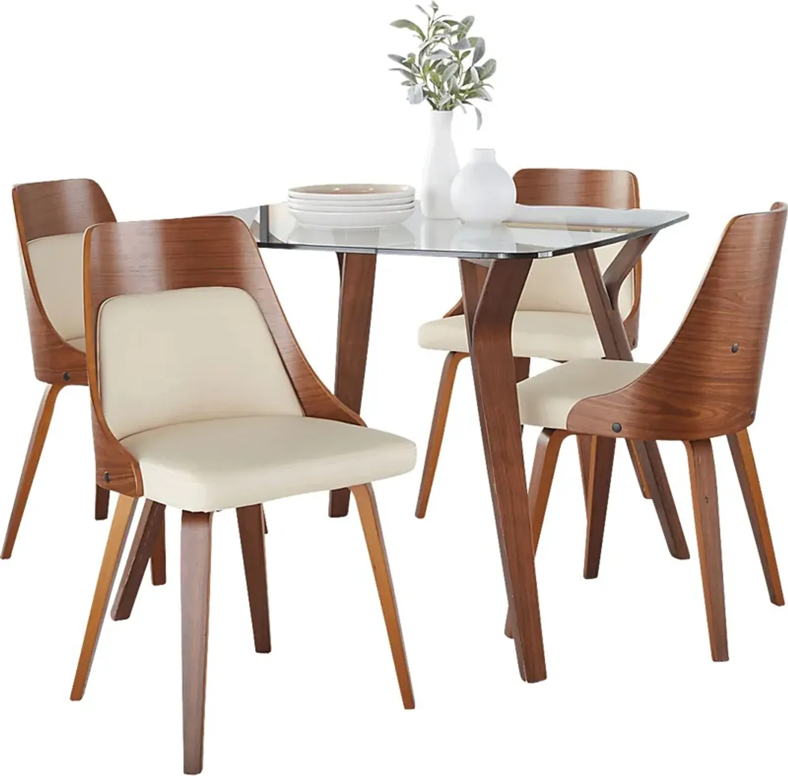 Loung II Cream 5 Pc Dining Set