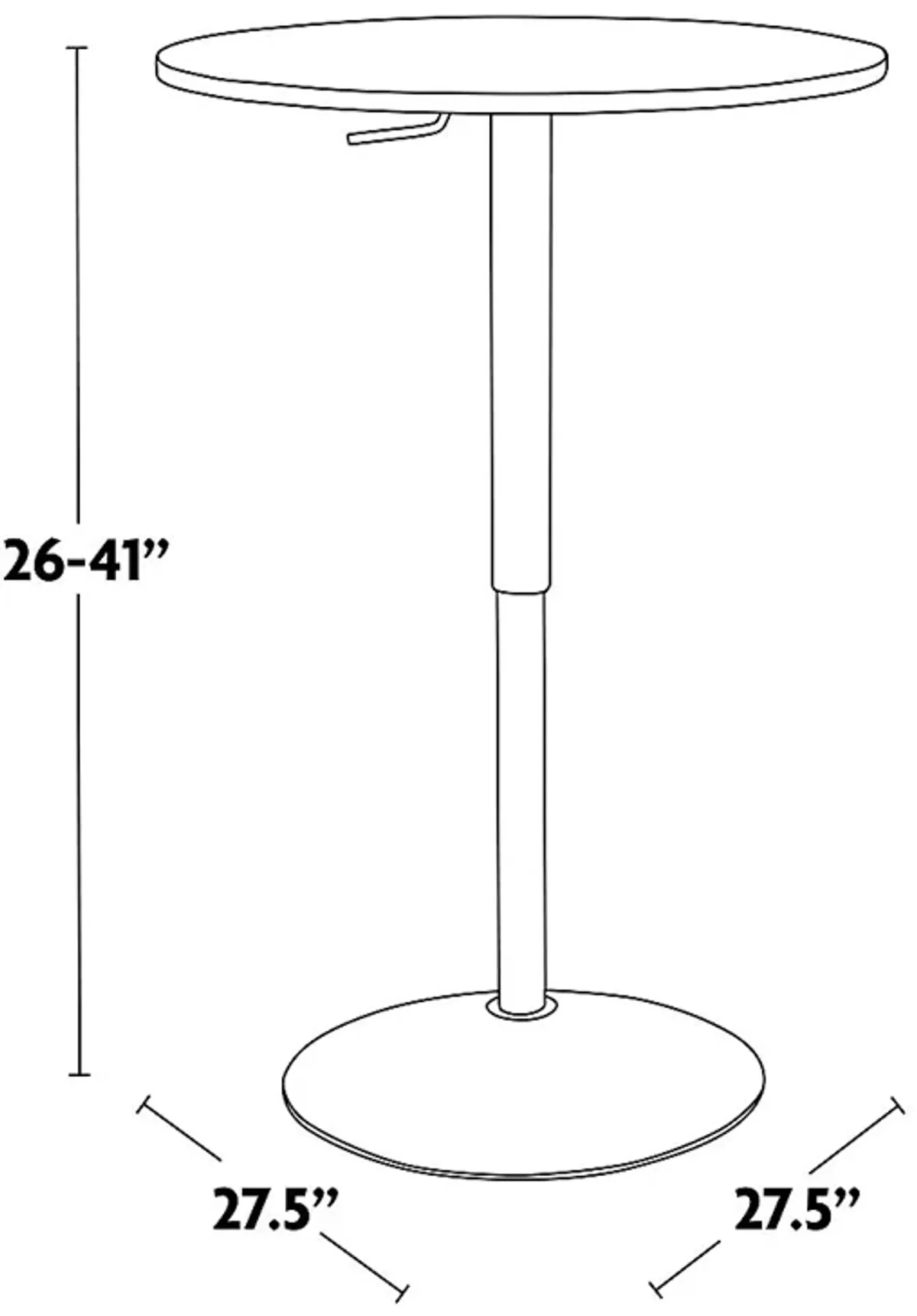 Onlei Black Bar Height Table