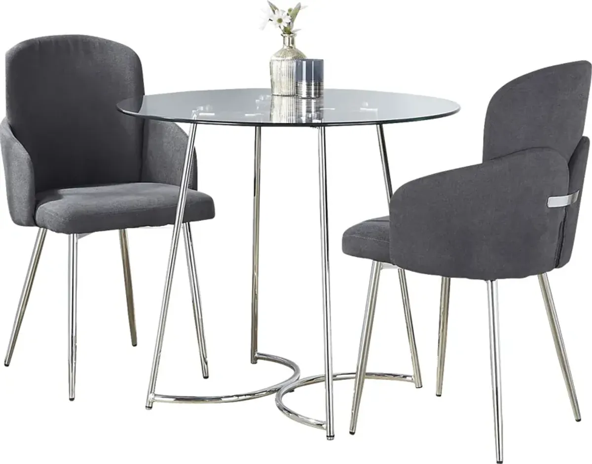 Haurt Gray 3 Pc Dining Set