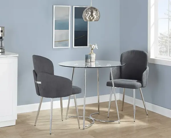 Haurt Gray 3 Pc Dining Set