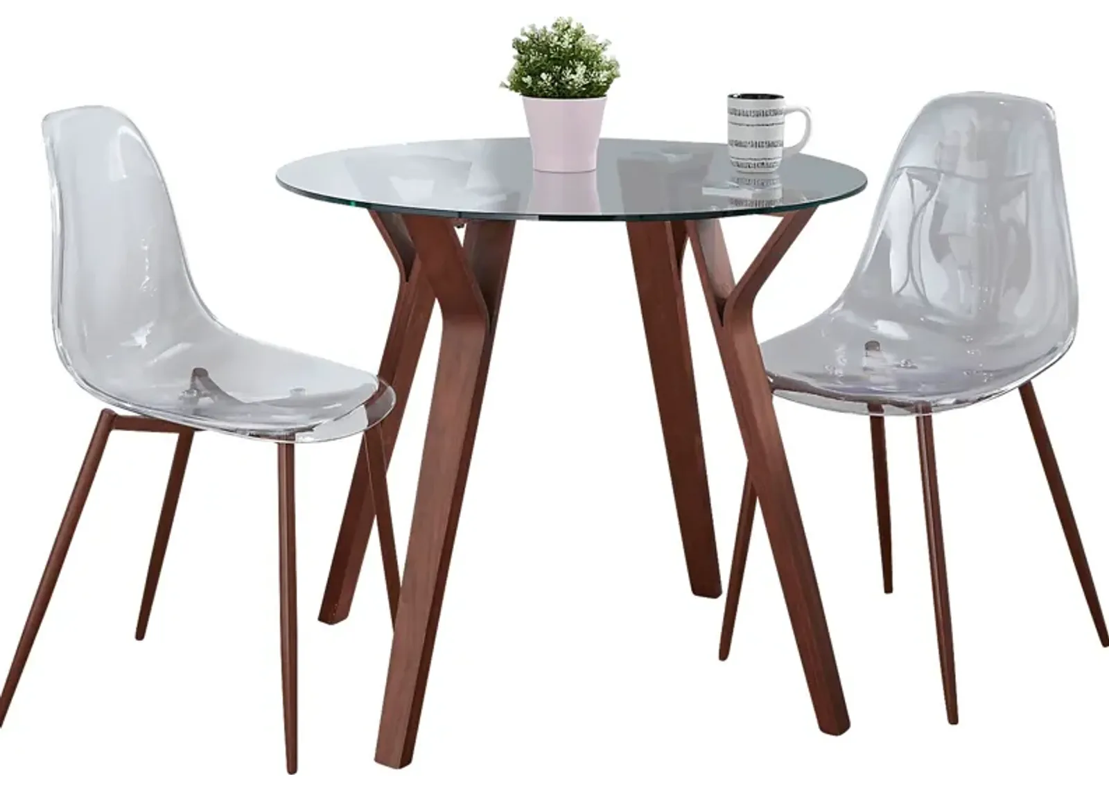 Wrenfrew I Clear 3 Pc Dining Set