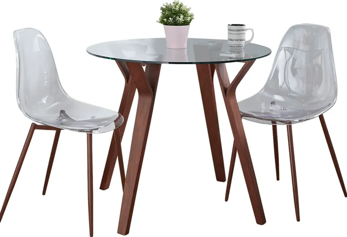 Wrenfrew I Clear 3 Pc Dining Set