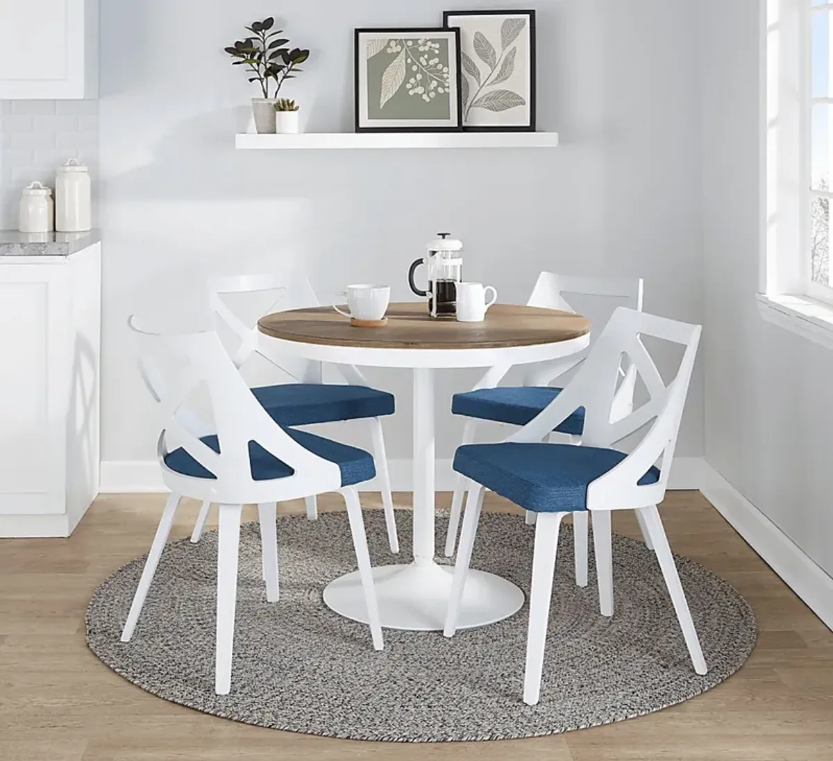 Dyme IV Blue 5 Pc Dining Set