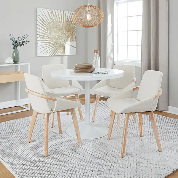 Nuckols Cream 5 Pc Dining Set