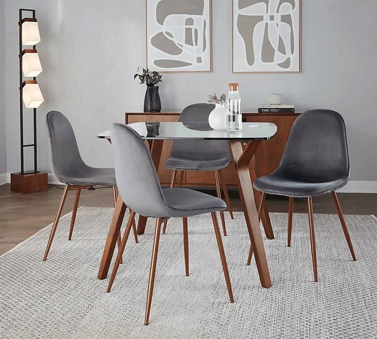 Wrenfrew II Gray 5 Pc Dining Set