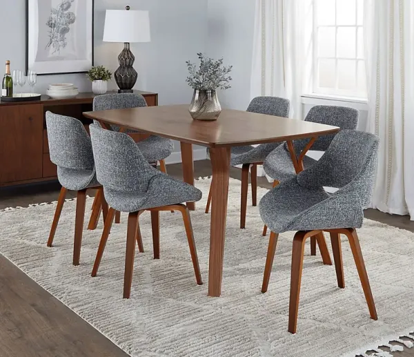 Wanay Gray 7 Pc Dining Set