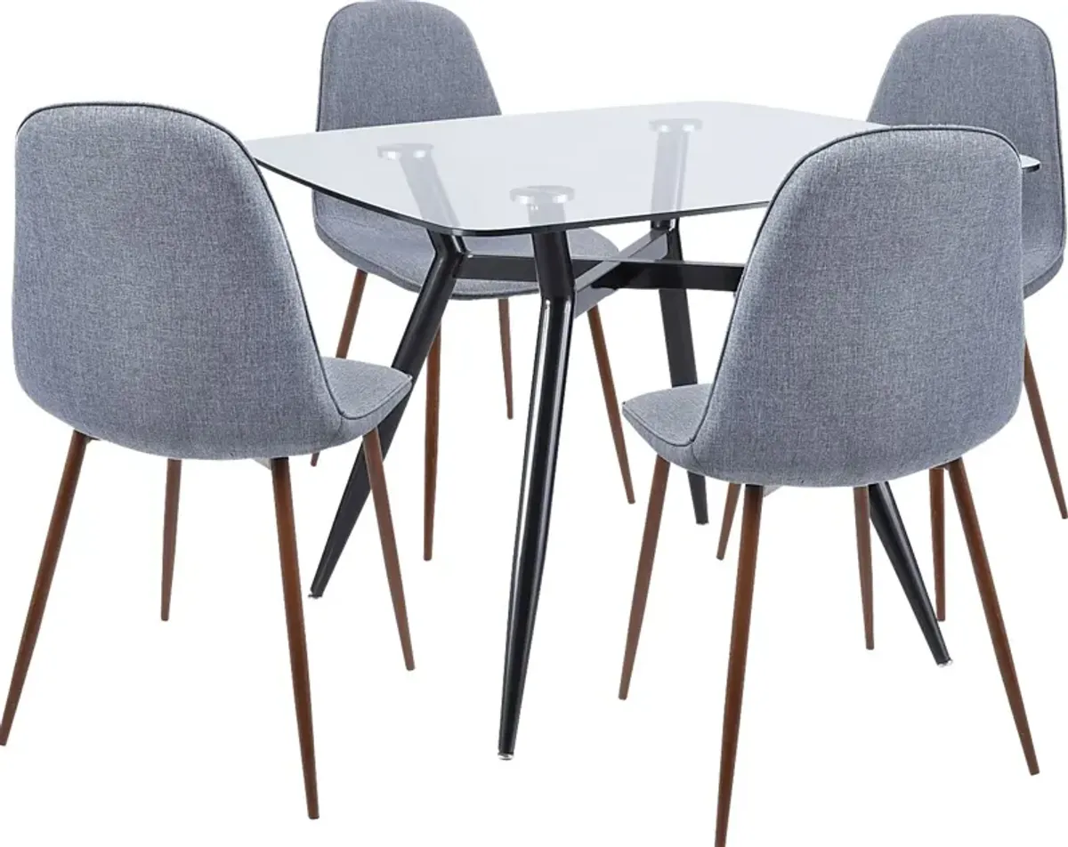 Lamirda I Blue 5 pc. Dining Set