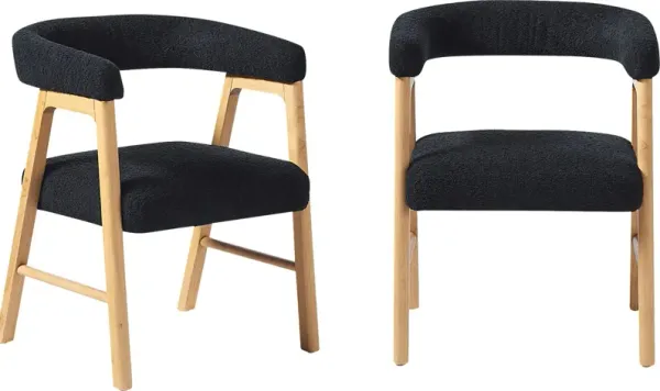 Villandrie II Black Dining Chair, Set of 2