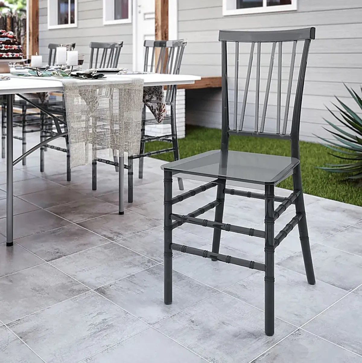 Myloxi Gray Dining Chair, Set of 4