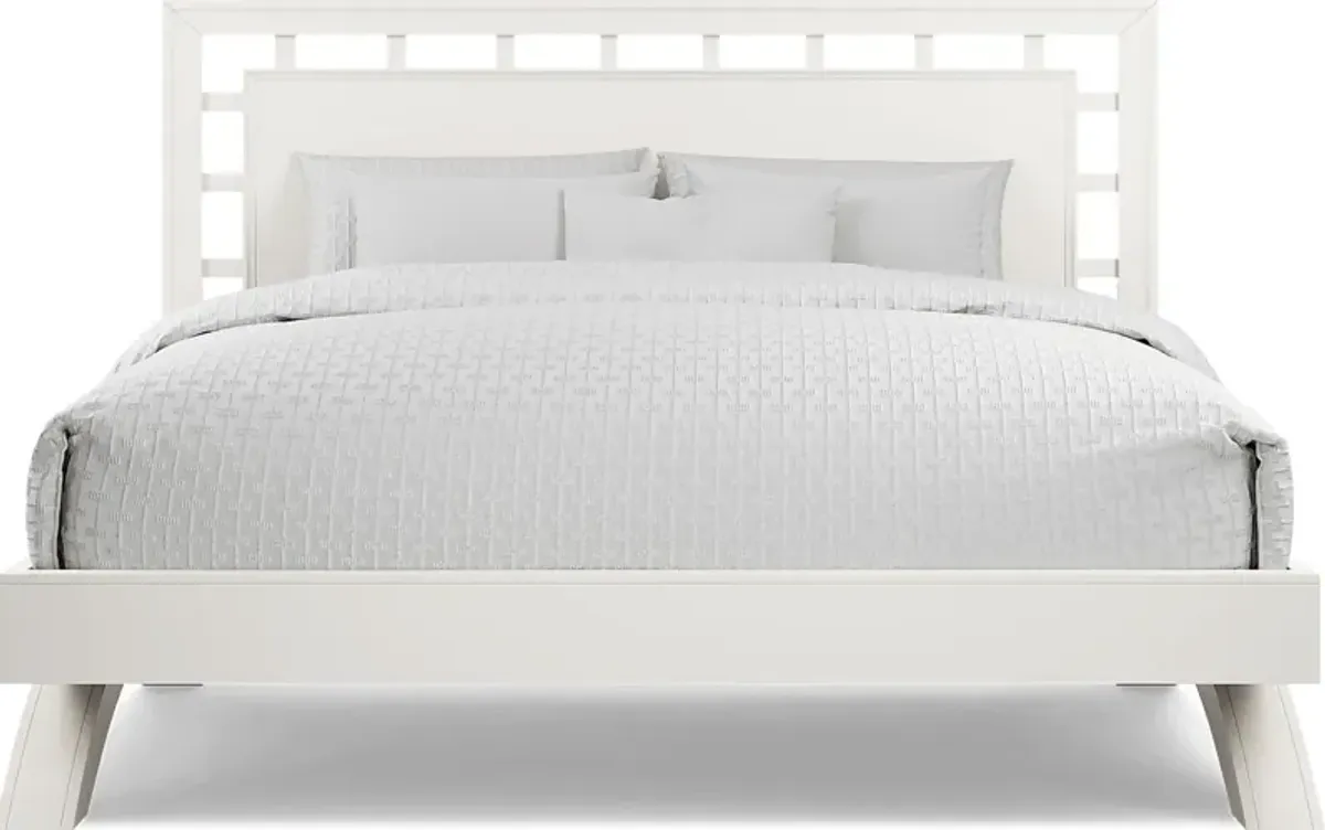 Small Spaces Belcourt White 5 Pc King Lattice Arch Bedroom